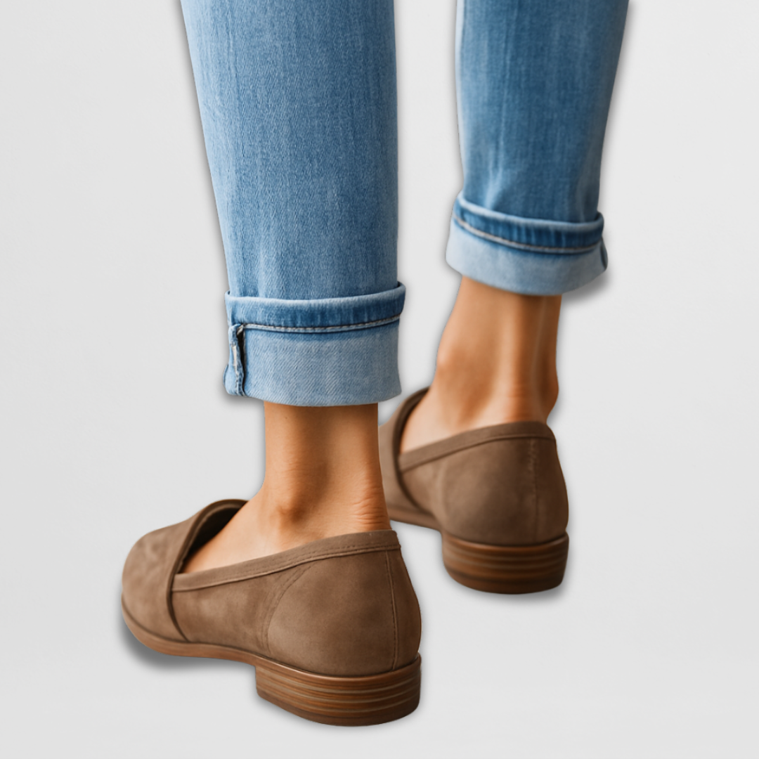 Mocasines con Punta de Ante para Mujer
