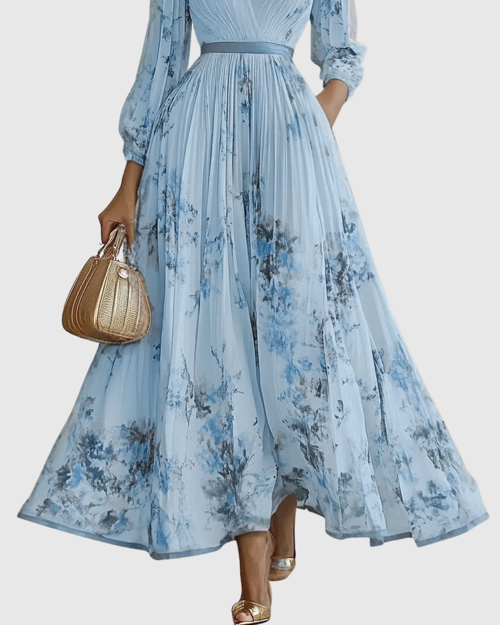 Vestido Maxi Plisado para Mujeres