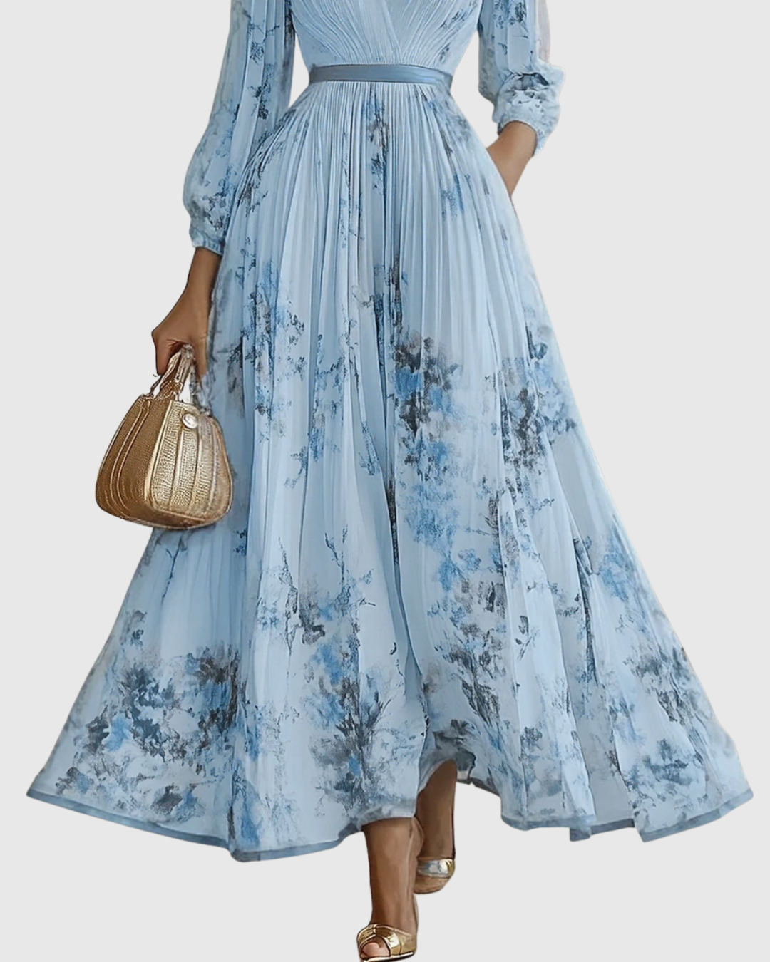 Vestido Maxi Plisado para Mujeres