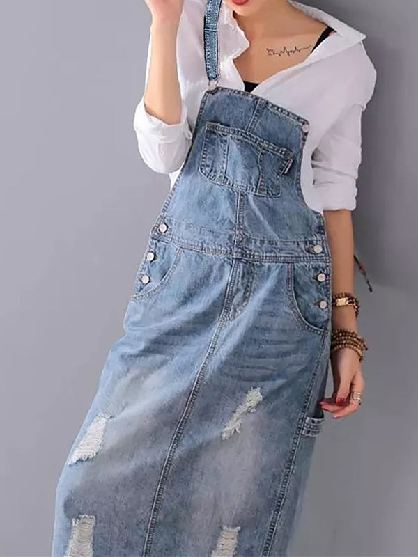 Pichi Vaquero con Tirantes Ajustables para Mujer