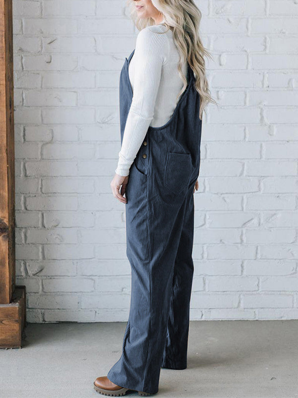 Mono de Pana con Tirantes Ajustables para Mujer