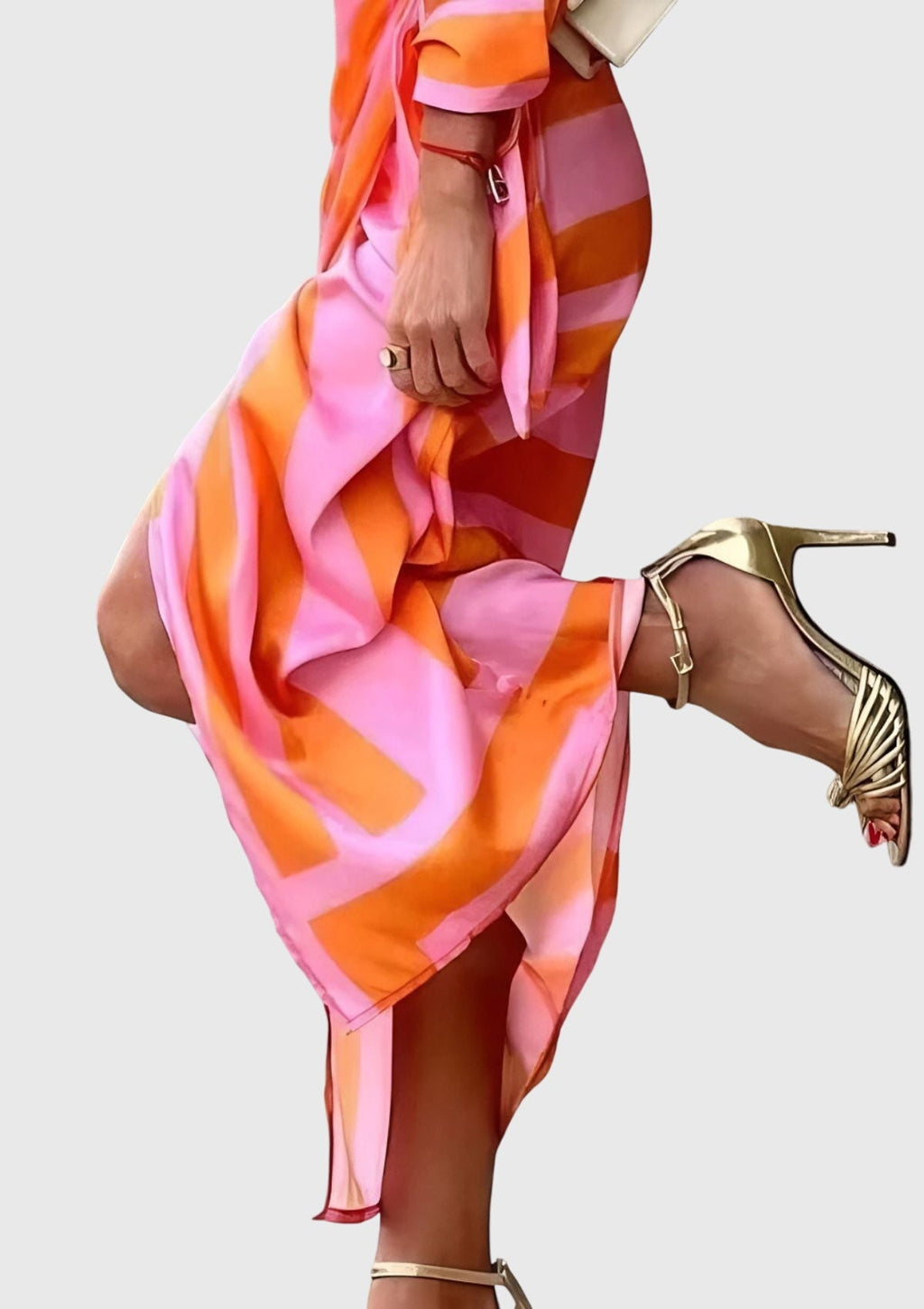 Vestido Largo a Rayas para Mujer