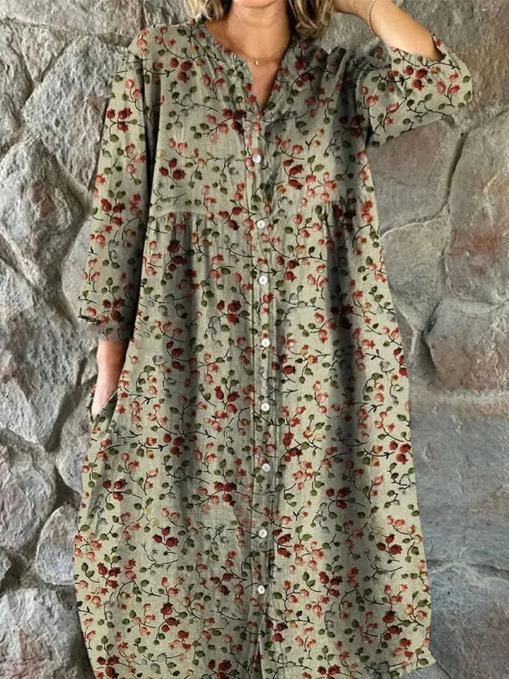 Vestido camisero floral para Mujeres