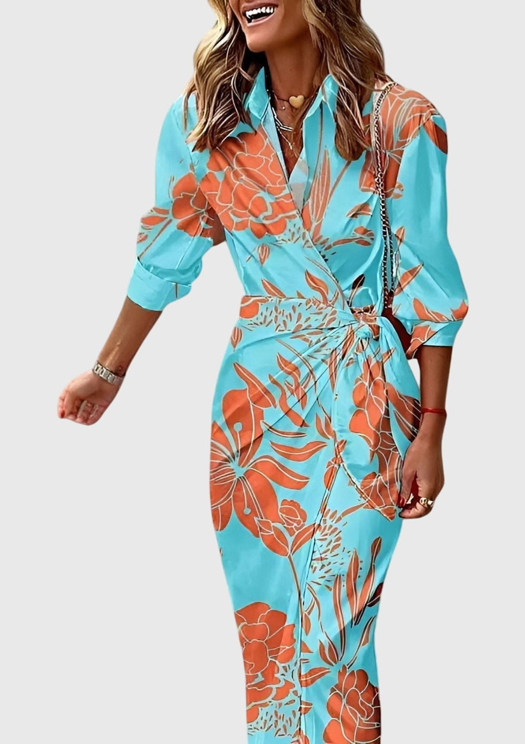 Vestido Largo a Rayas para Mujer