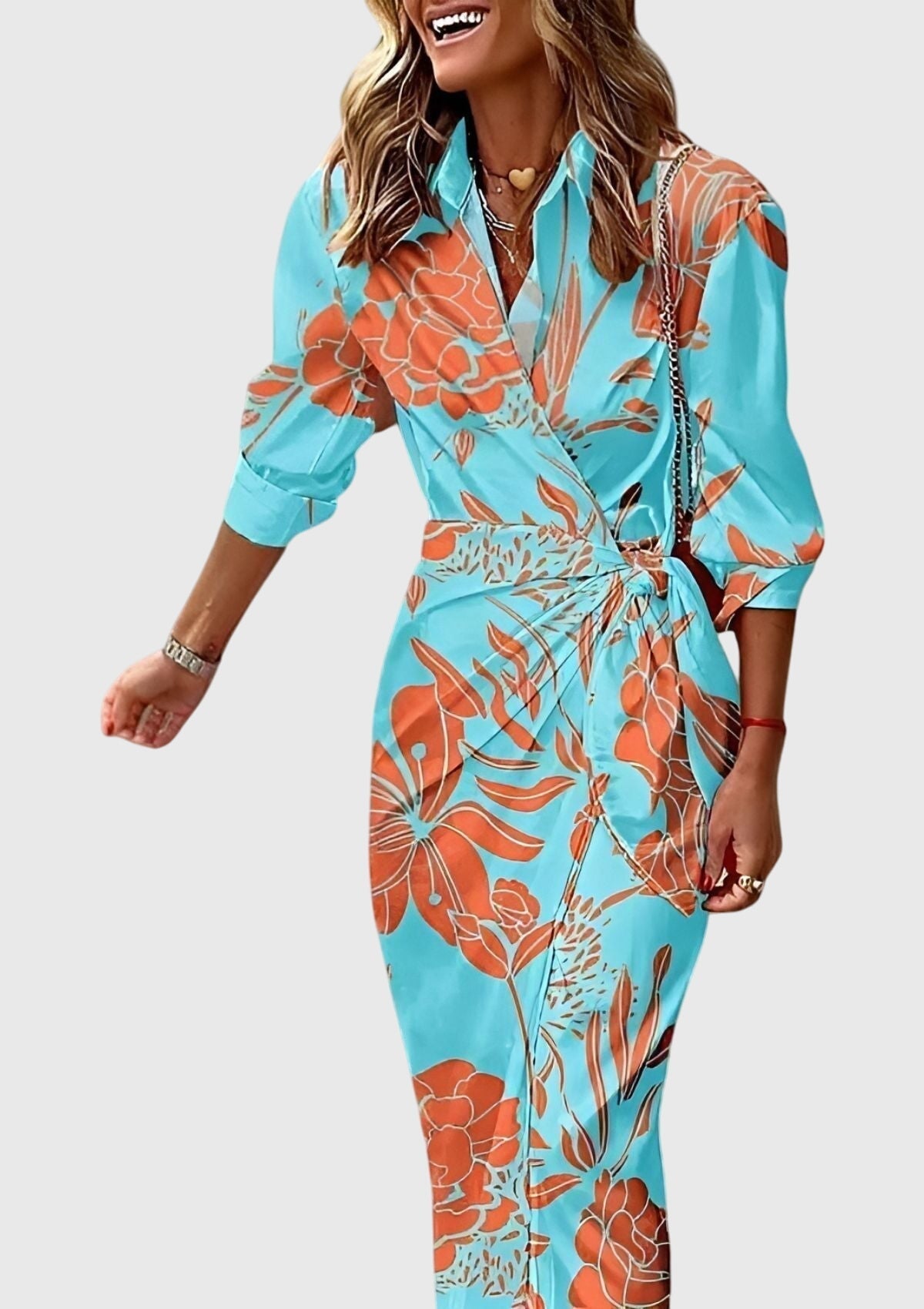 Vestido Largo a Rayas para Mujer