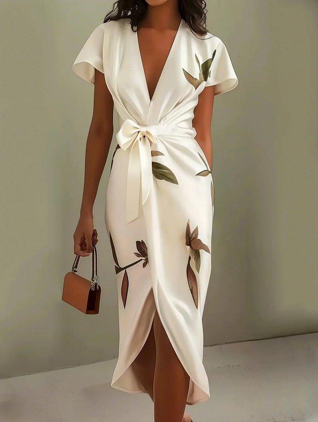 Vestido Cruzado Satinado para Mujeres