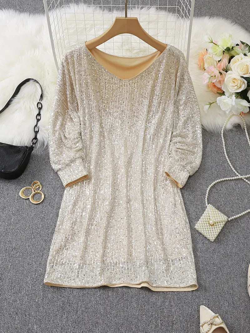 Vestido de Fiesta con Lentejuelas para Mujeres