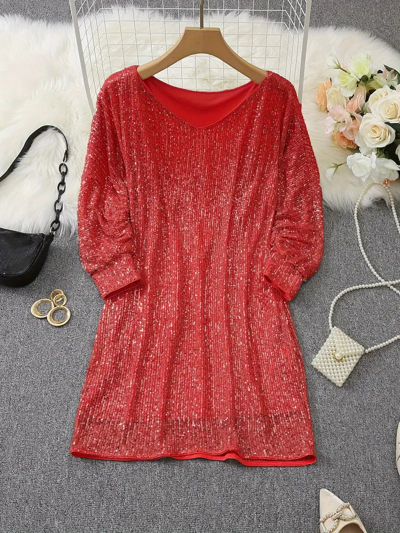 Vestido de Fiesta con Lentejuelas para Mujeres