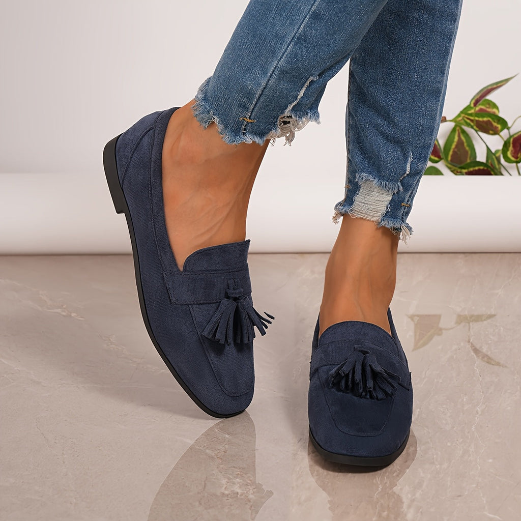 Mocasines de Suela Baja con Borlas para Mujer