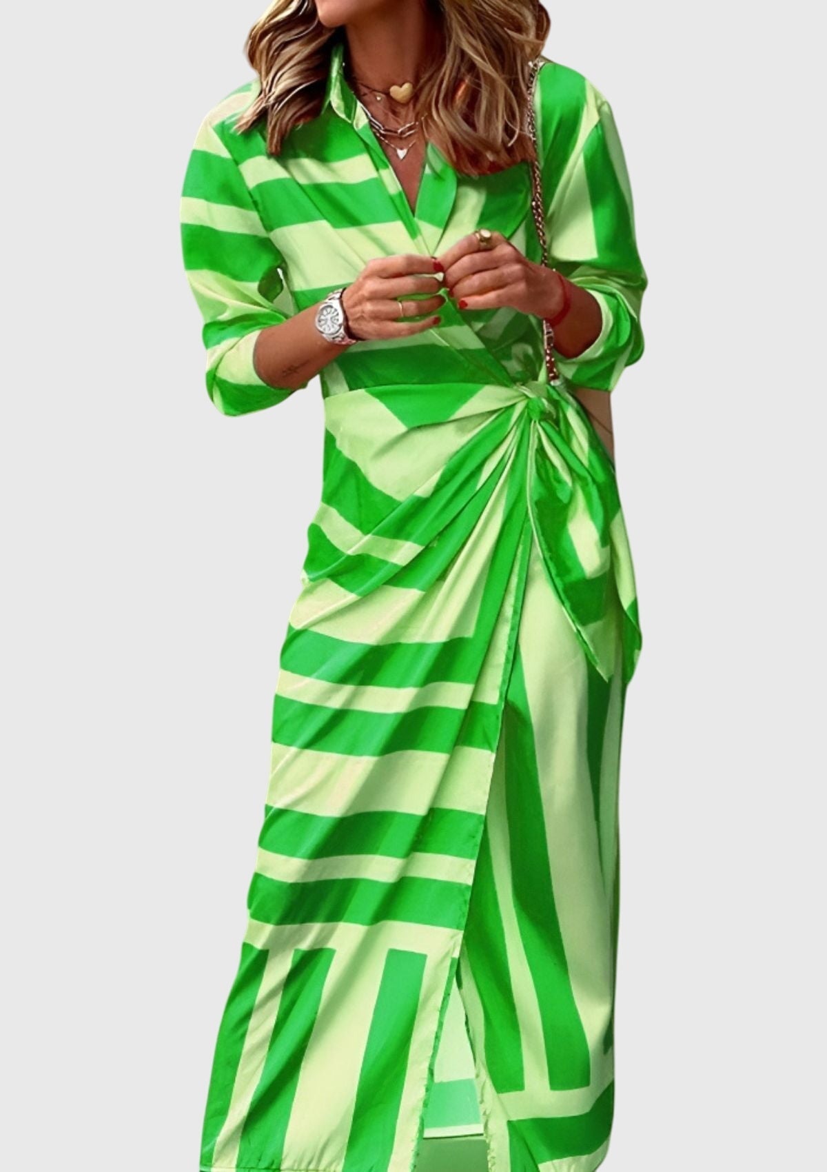 Vestido Largo a Rayas para Mujer