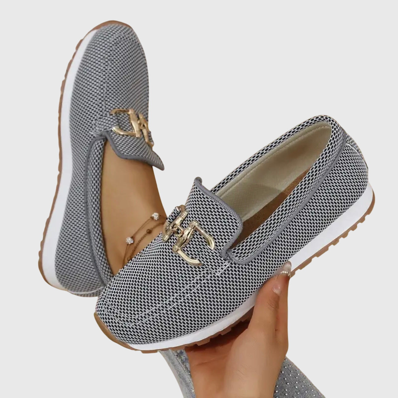 Mocasines Deportivos con Detalle Metálico para Mujer