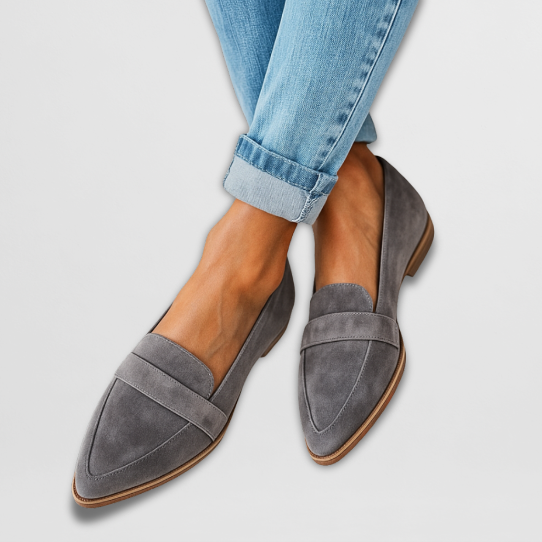 Mocasines con Punta de Ante para Mujer