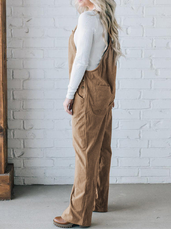 Mono de Pana con Tirantes Ajustables para Mujer