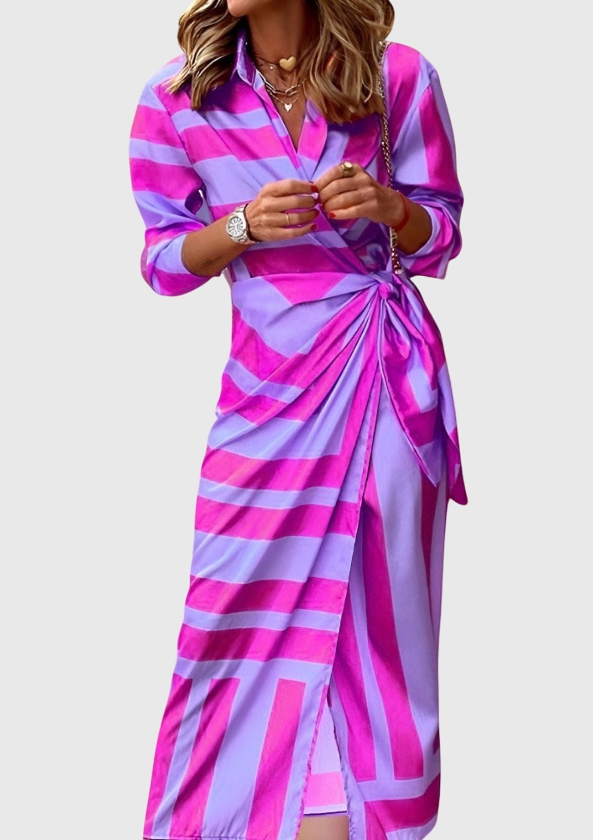 Vestido Largo a Rayas para Mujer