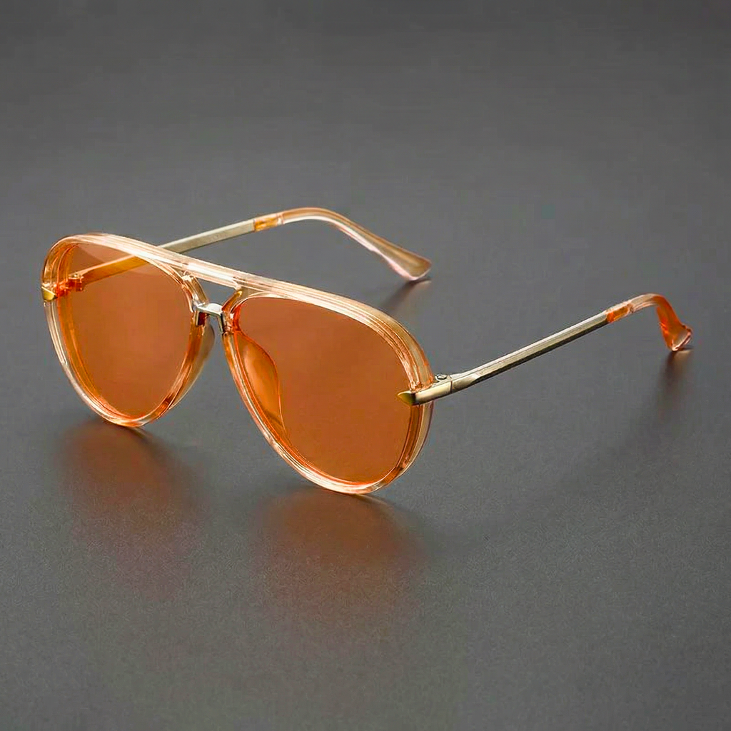 Gafas de Sol Aviador con Diseño de Doble Puente para Mujer