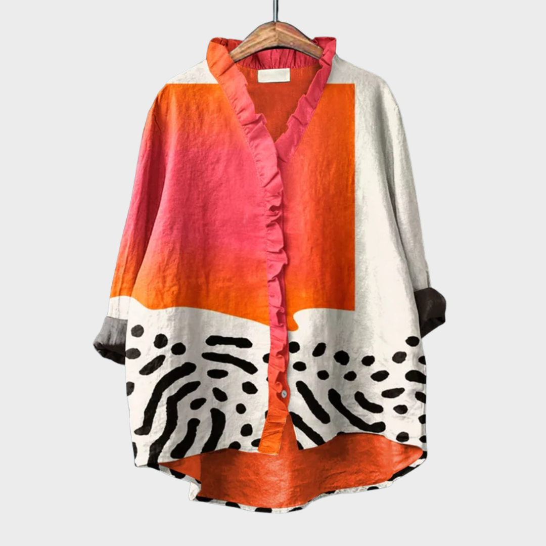 Blusa de Verano Suelta con Estampado para Mujer