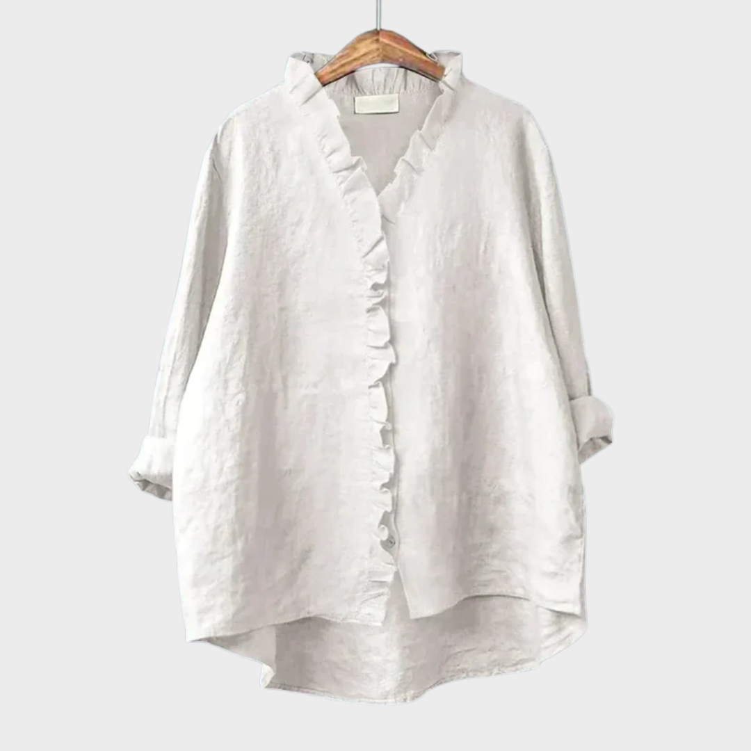 Women's blouse with artistic print