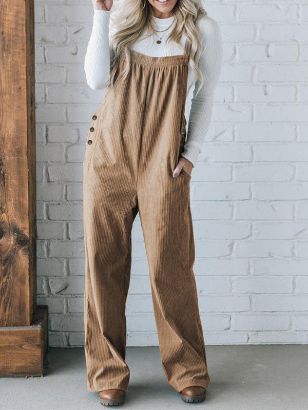 Mono de Pana con Tirantes Ajustables para Mujer