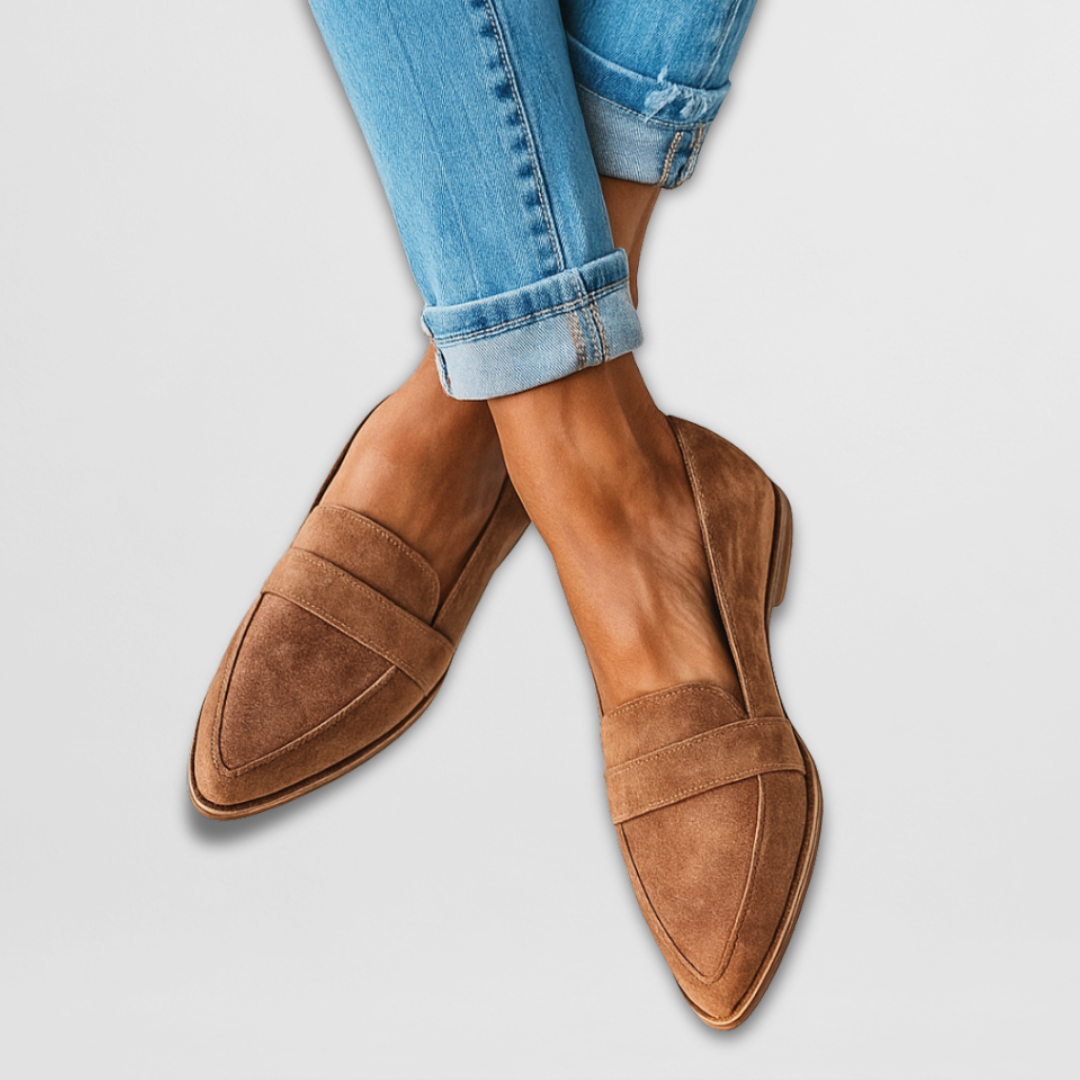 Mocasines con Punta de Ante para Mujer