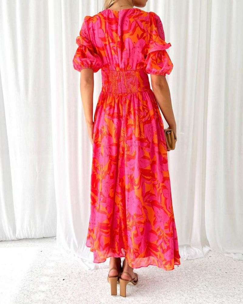 Vestido Maxi con Estampado Floral para Mujer
