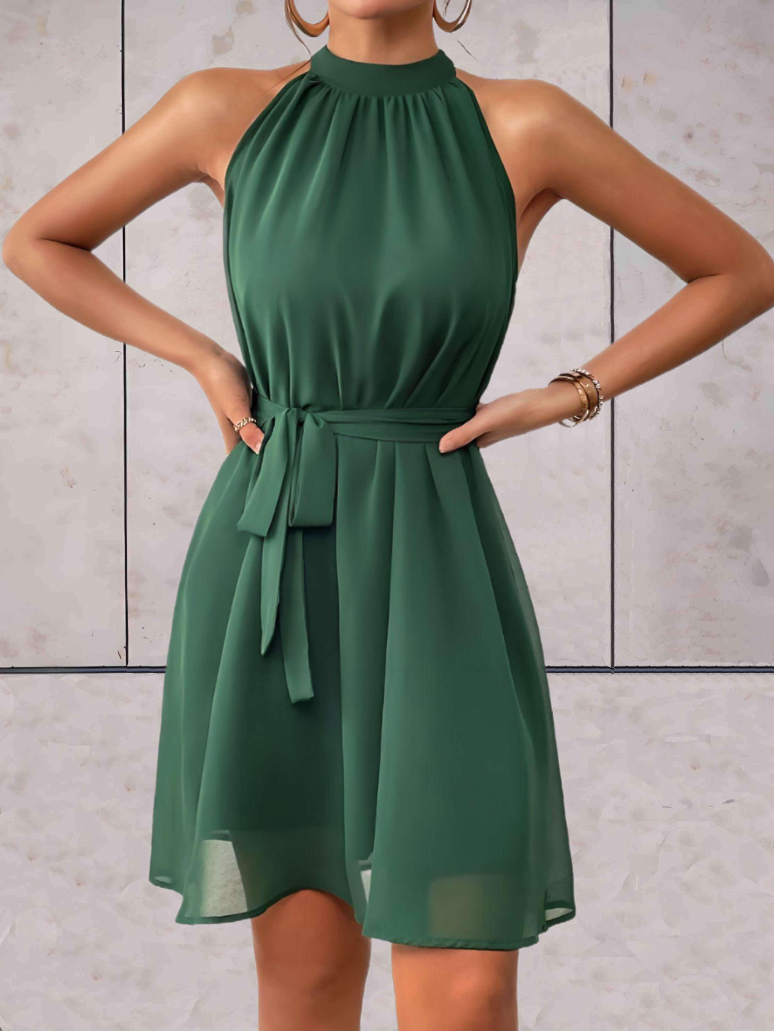 Vestido Halter Elegante para Mujer