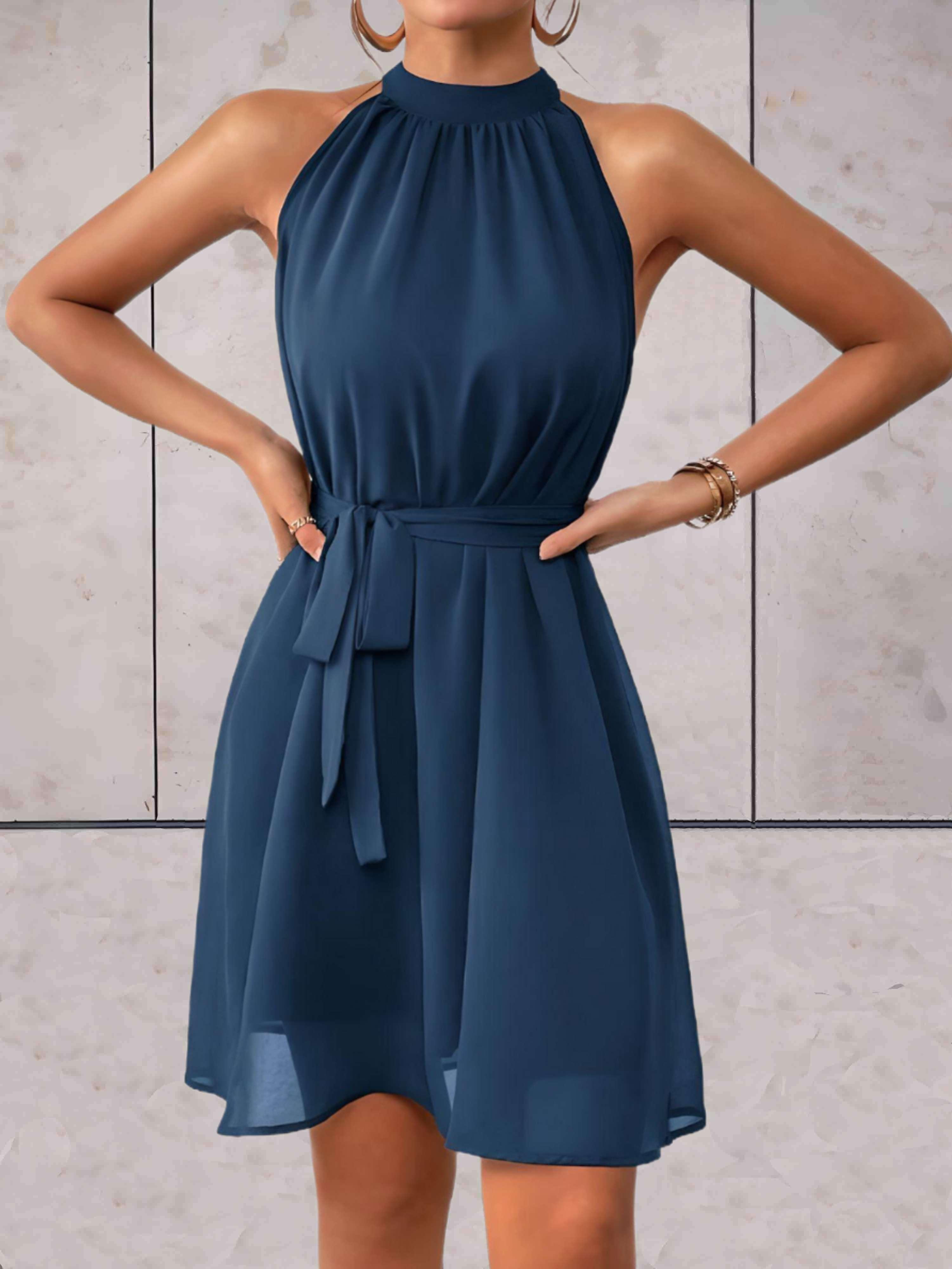 Vestido Halter Elegante para Mujer