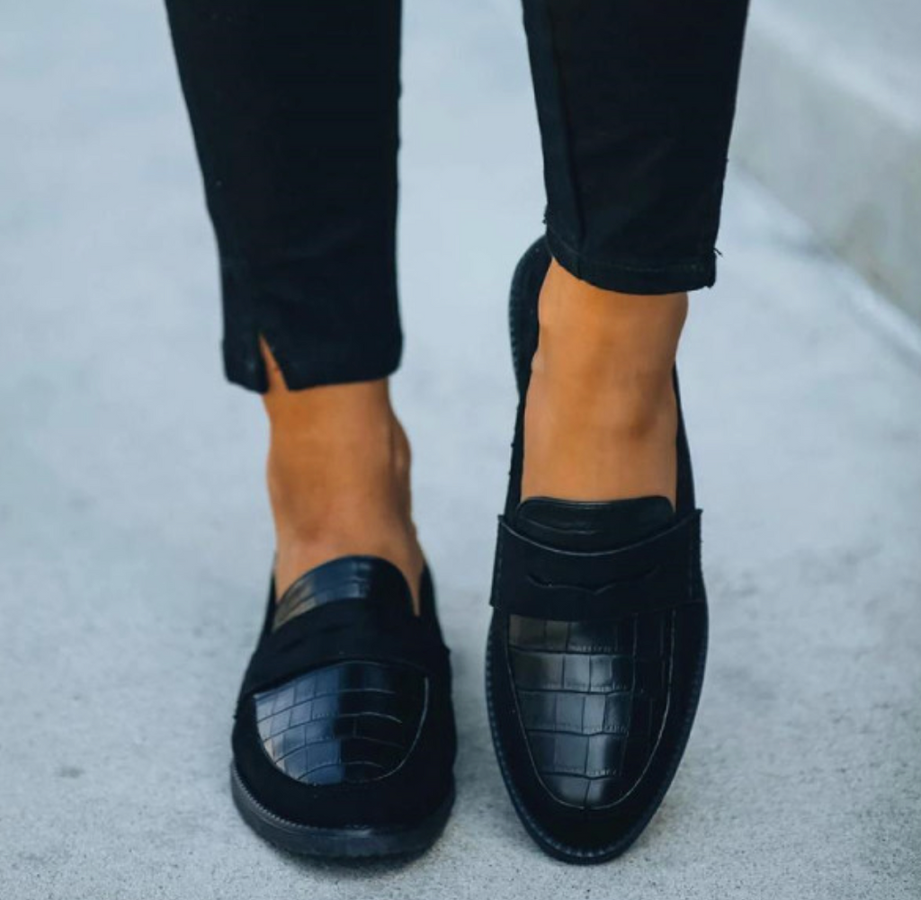 Mocasines Texturizados de Punta Redonda para Mujer | Ideal para el Día a Día