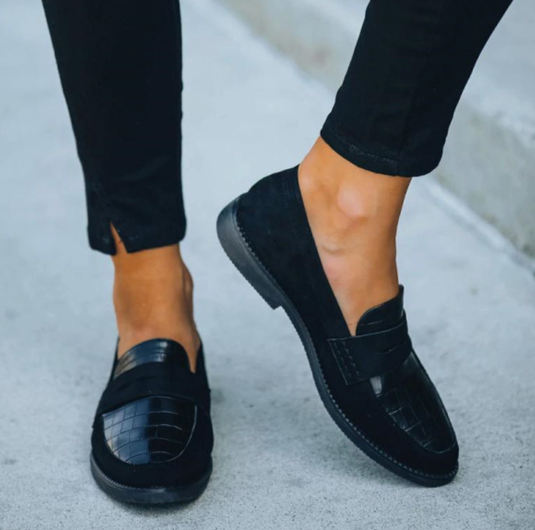 Mocasines Texturizados de Punta Redonda para Mujer | Ideal para el Día a Día