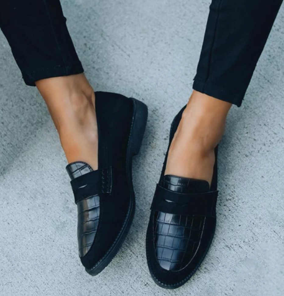 Mocasines Texturizados de Punta Redonda para Mujer | Ideal para el Día a Día