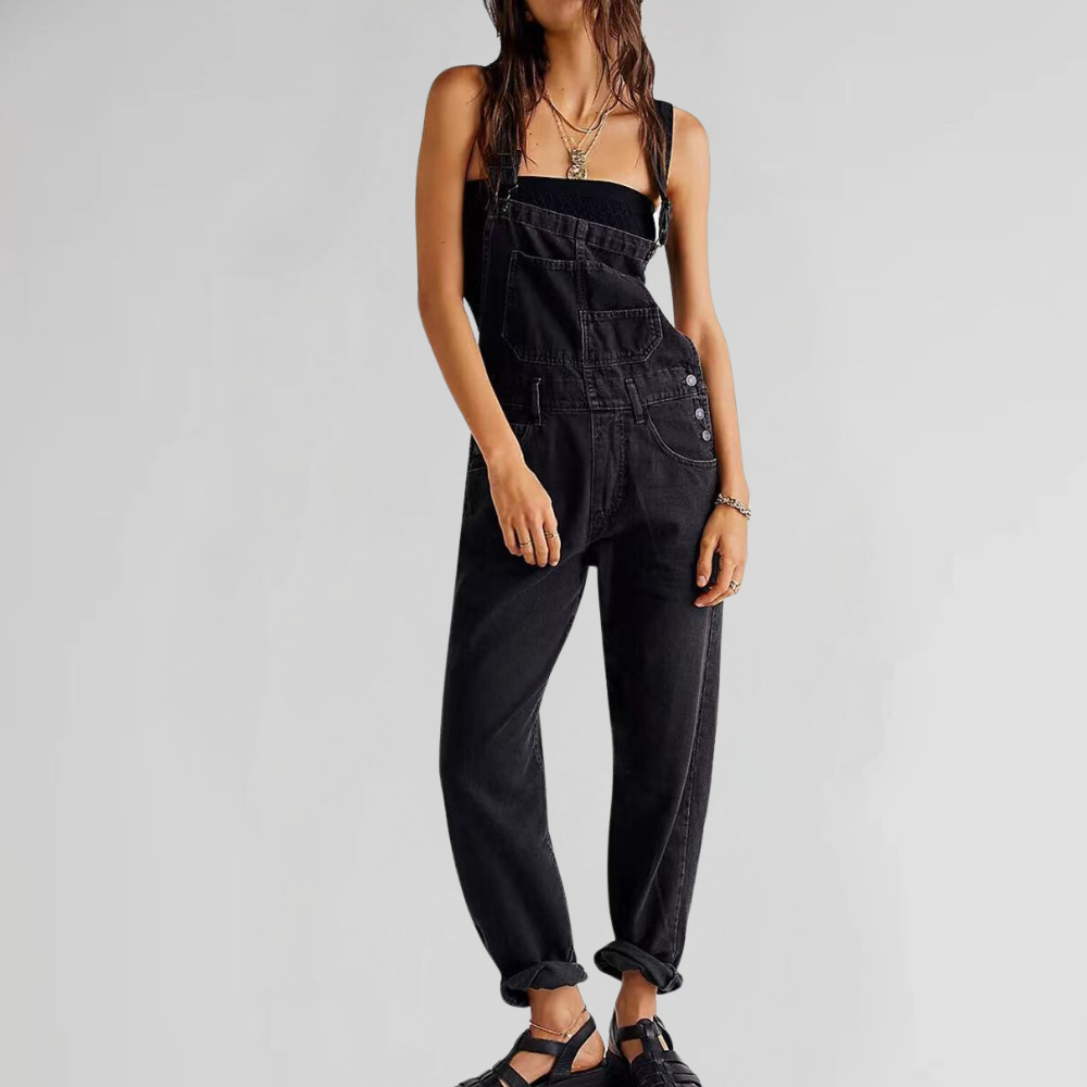 Mono de Mezclilla con Tirantes Ajustables para Mujer