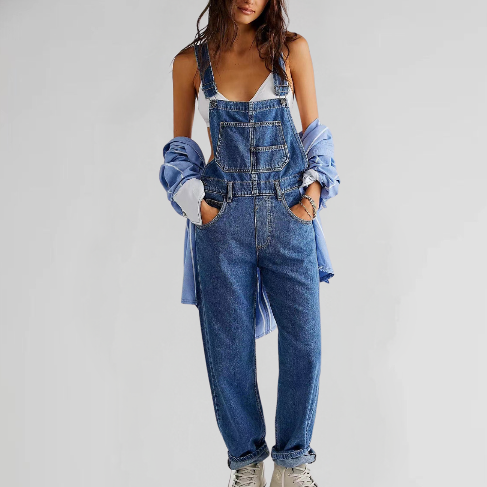 Mono de Mezclilla con Tirantes Ajustables para Mujer