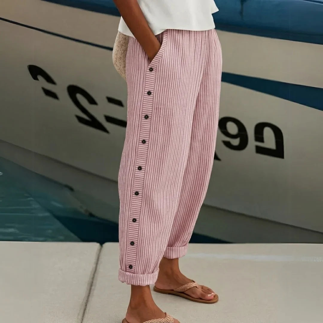 Pantalón Corto Rayado Casual para Mujer
