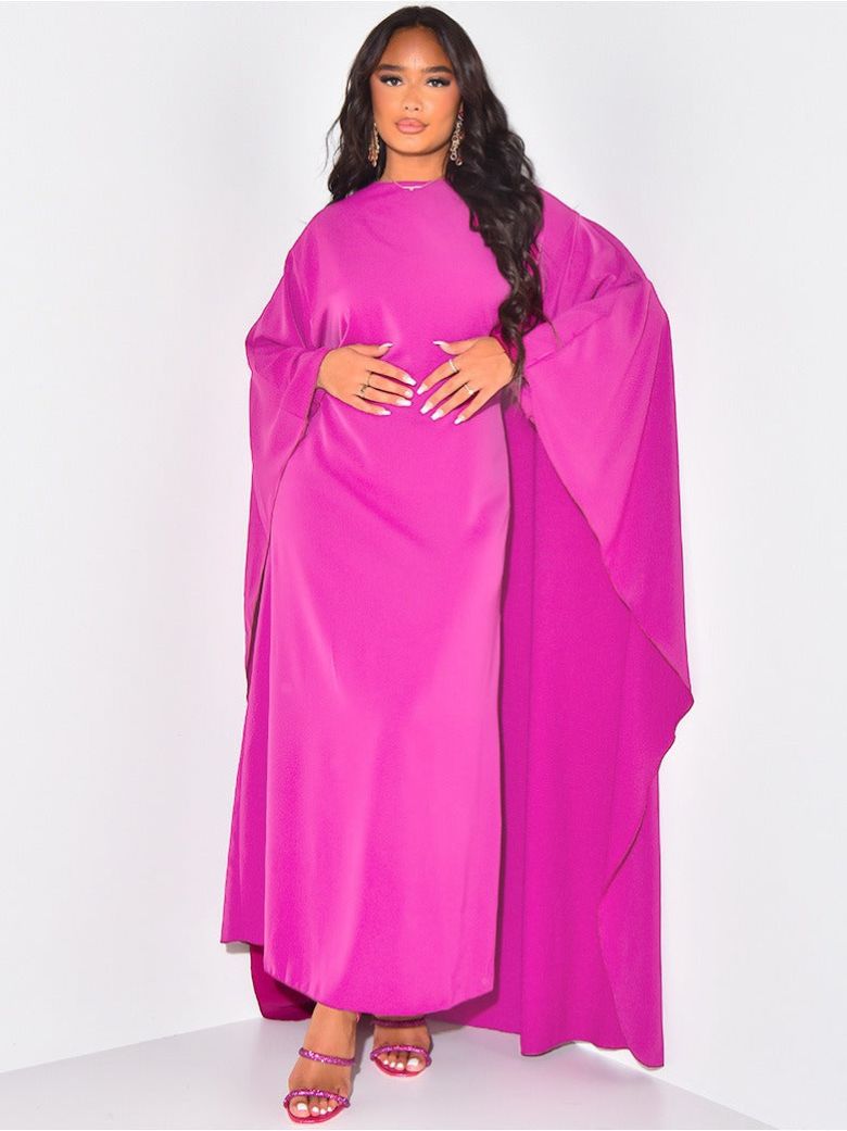 Vestido Largo con Mangas Amplias para Mujer