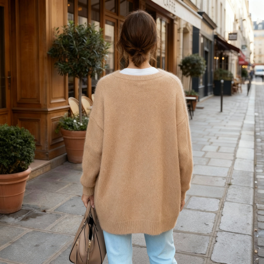 Cárdigan de punto ultra suave para mujer