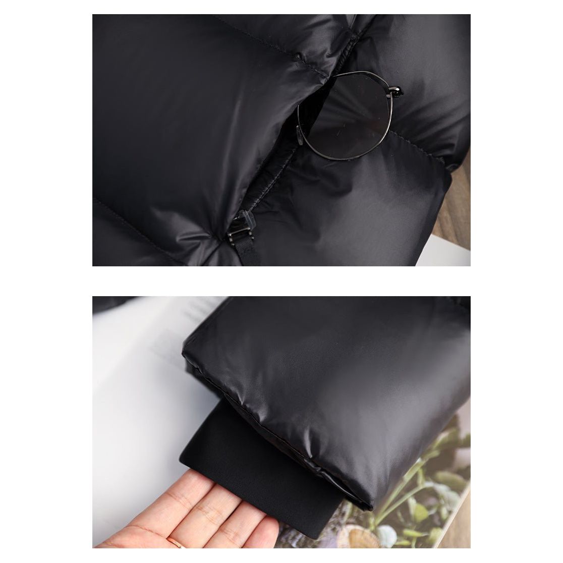 Abrigo Puffer Largo con Capucha para Mujer
