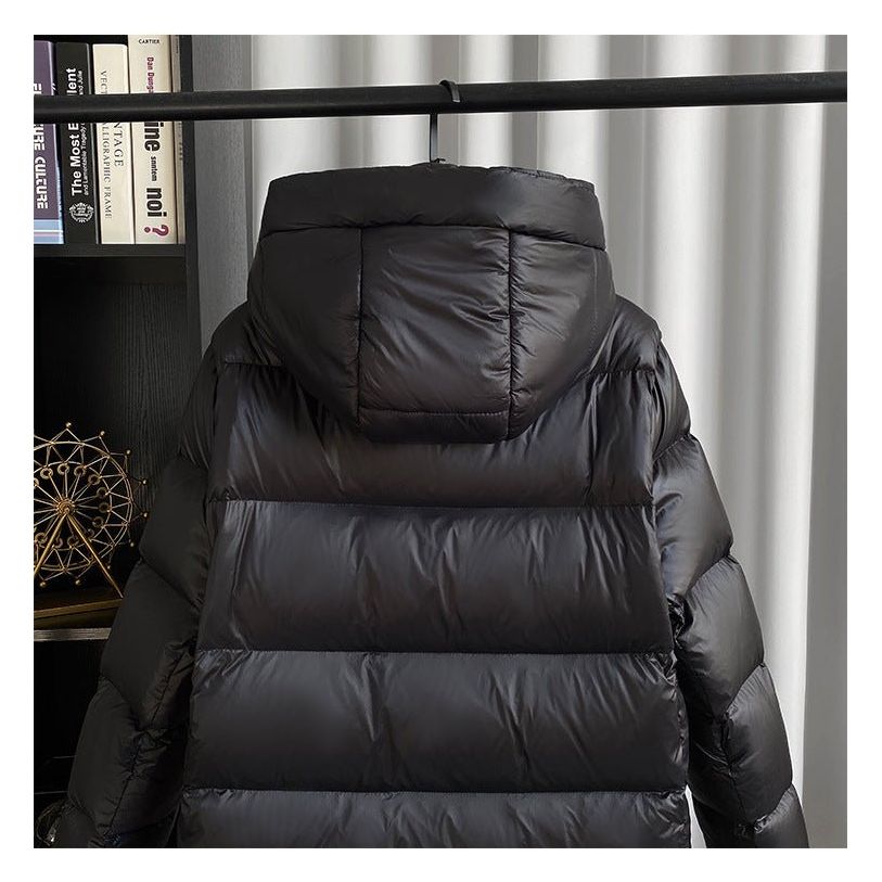 Abrigo Puffer Largo con Capucha para Mujer