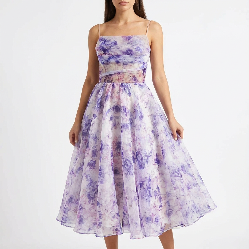 Vestido Midi Estampado para Mujer