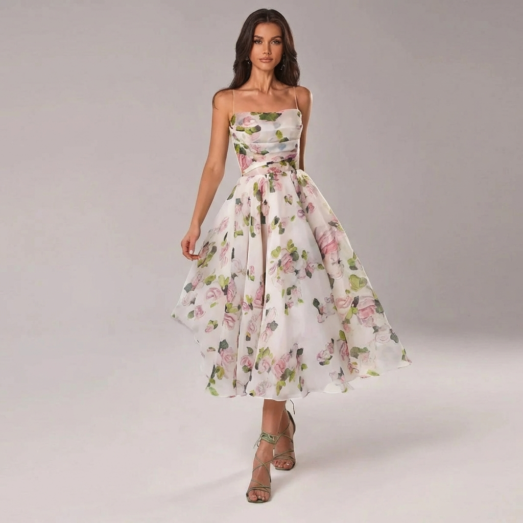 Vestido Midi Estampado para Mujer