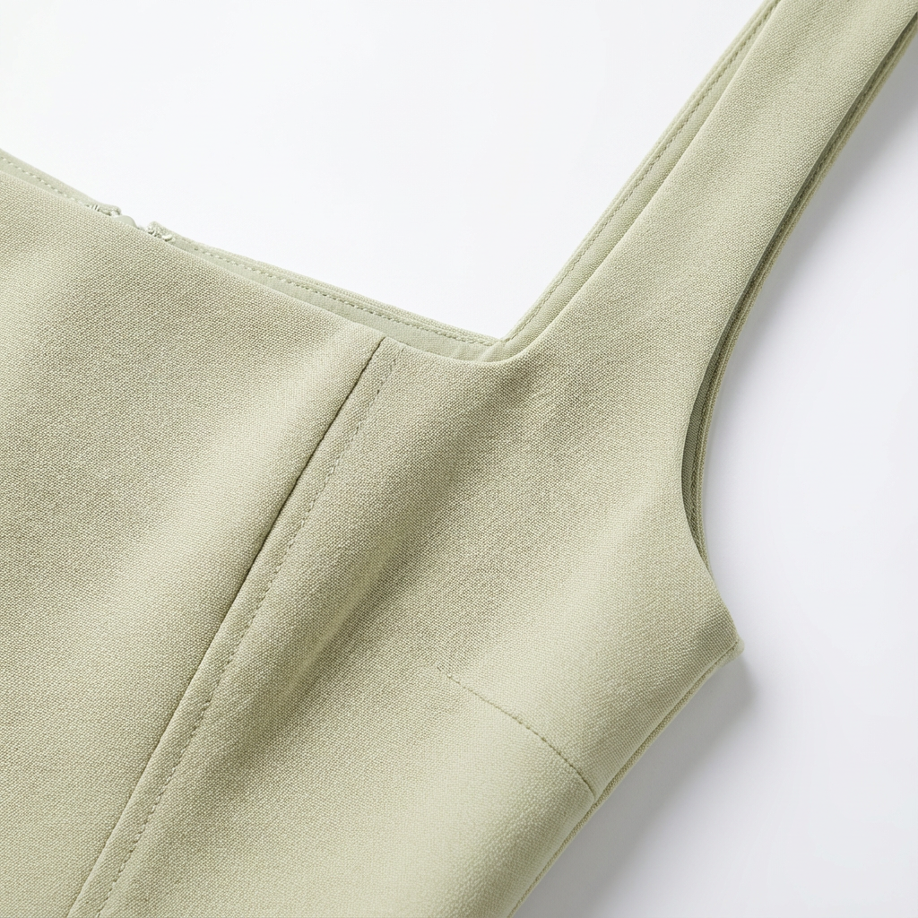 Vestido Midi de Tirante con Corte A para Mujer