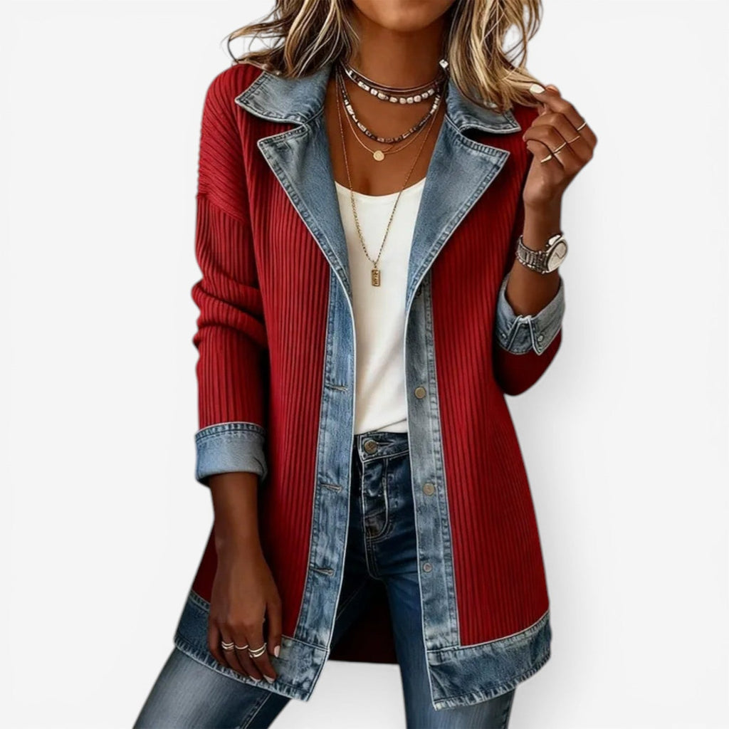Women's Blazer with Texture Contrast | Perfect for Everyday Wear