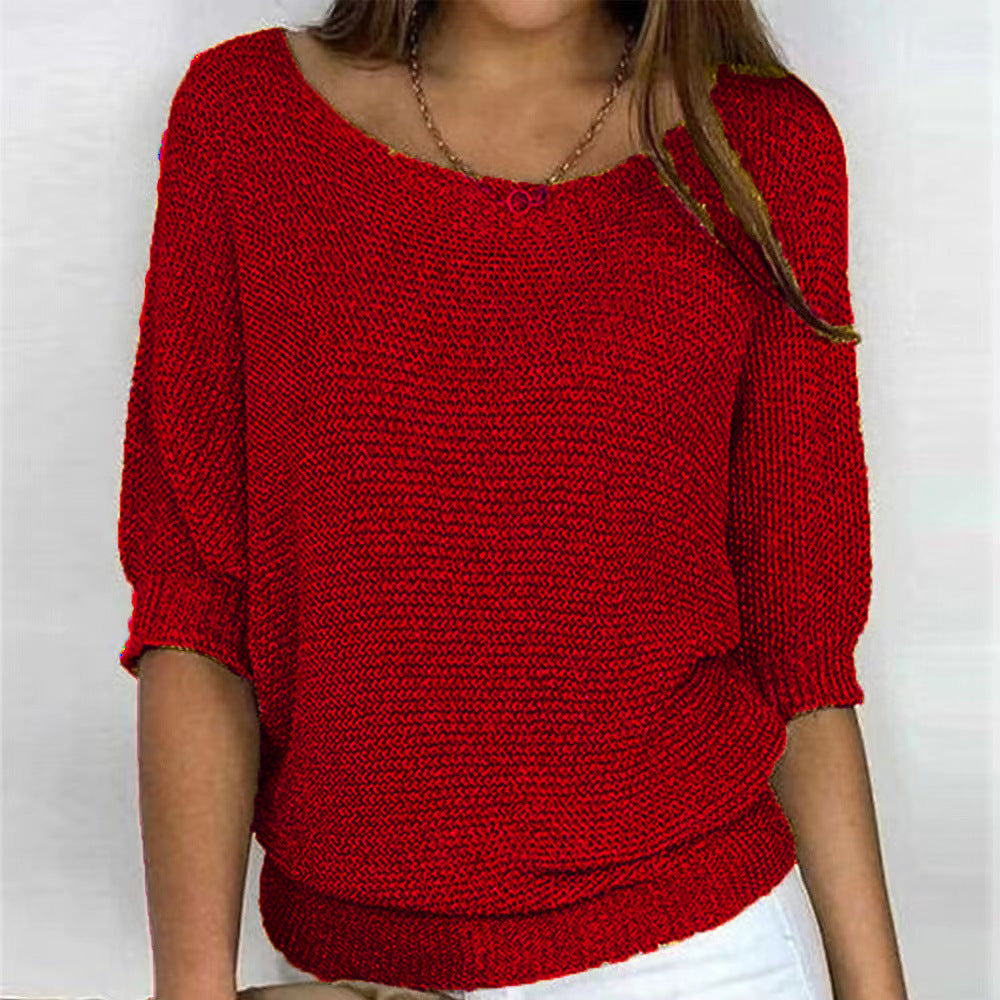 Sweater de Tres Cuartos de Manga para Mujer