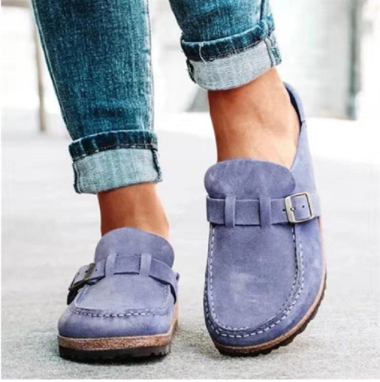 Mocasines de Material Sintético con Hebilla Ajustable para Mujer