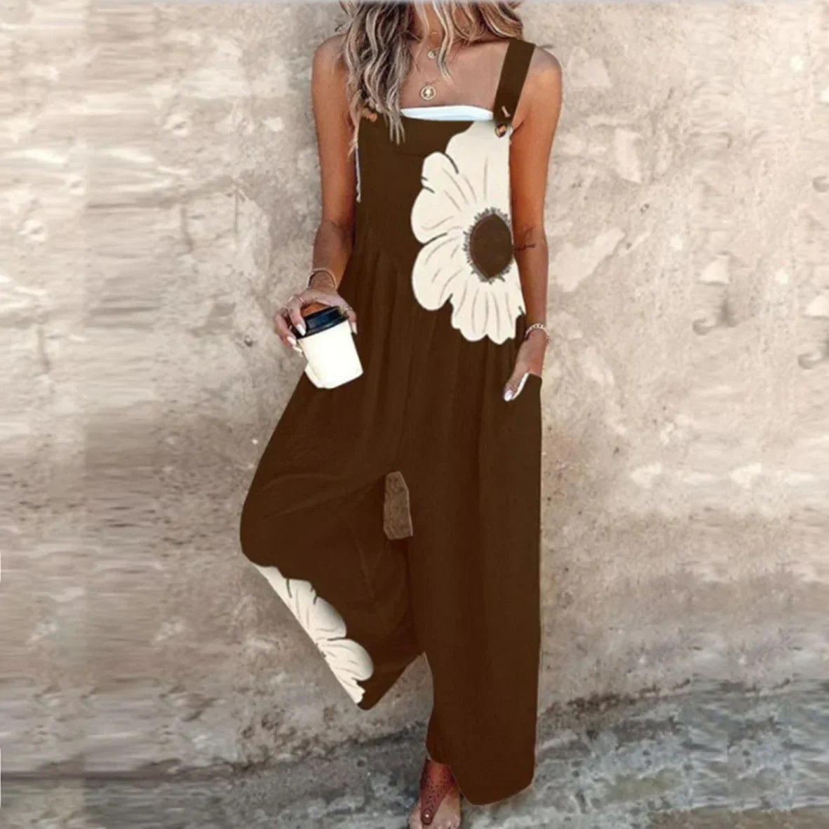 Mono Estampado sin Mangas para Mujer