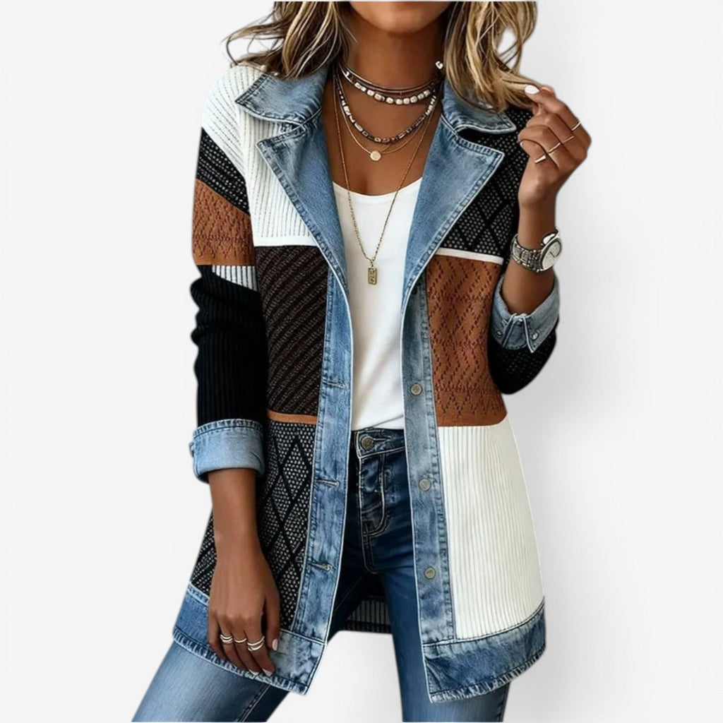 Women's Blazer with Texture Contrast | Perfect for Everyday Wear