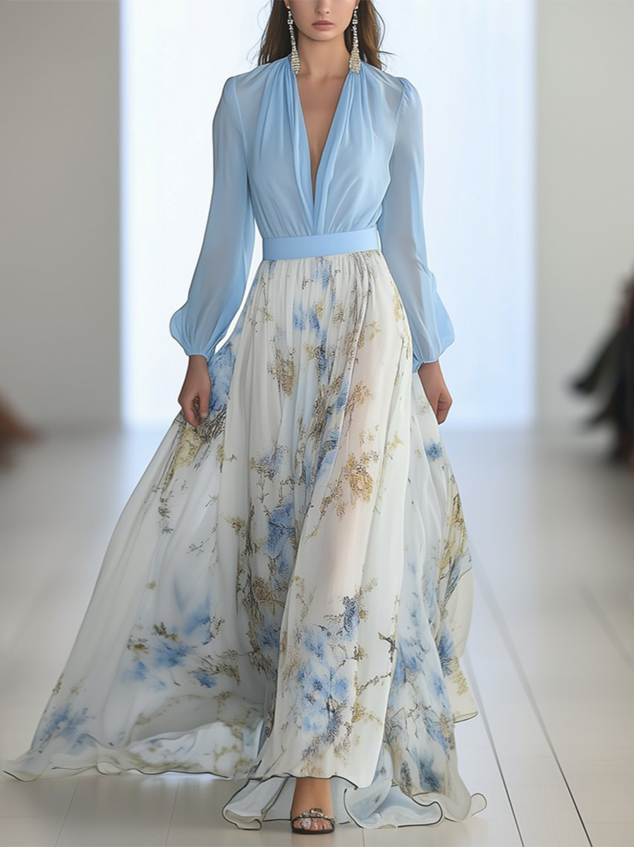 Vestido Maxi para Mujer con Estampado Floral