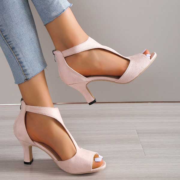 Sandalias de Tacón con Cierre Trasero para Mujer