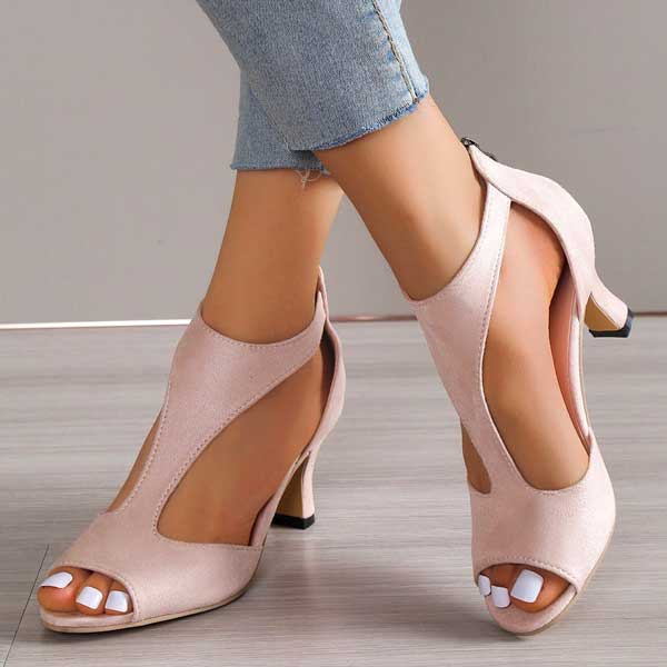 Sandalias de Tacón con Cierre Trasero para Mujer