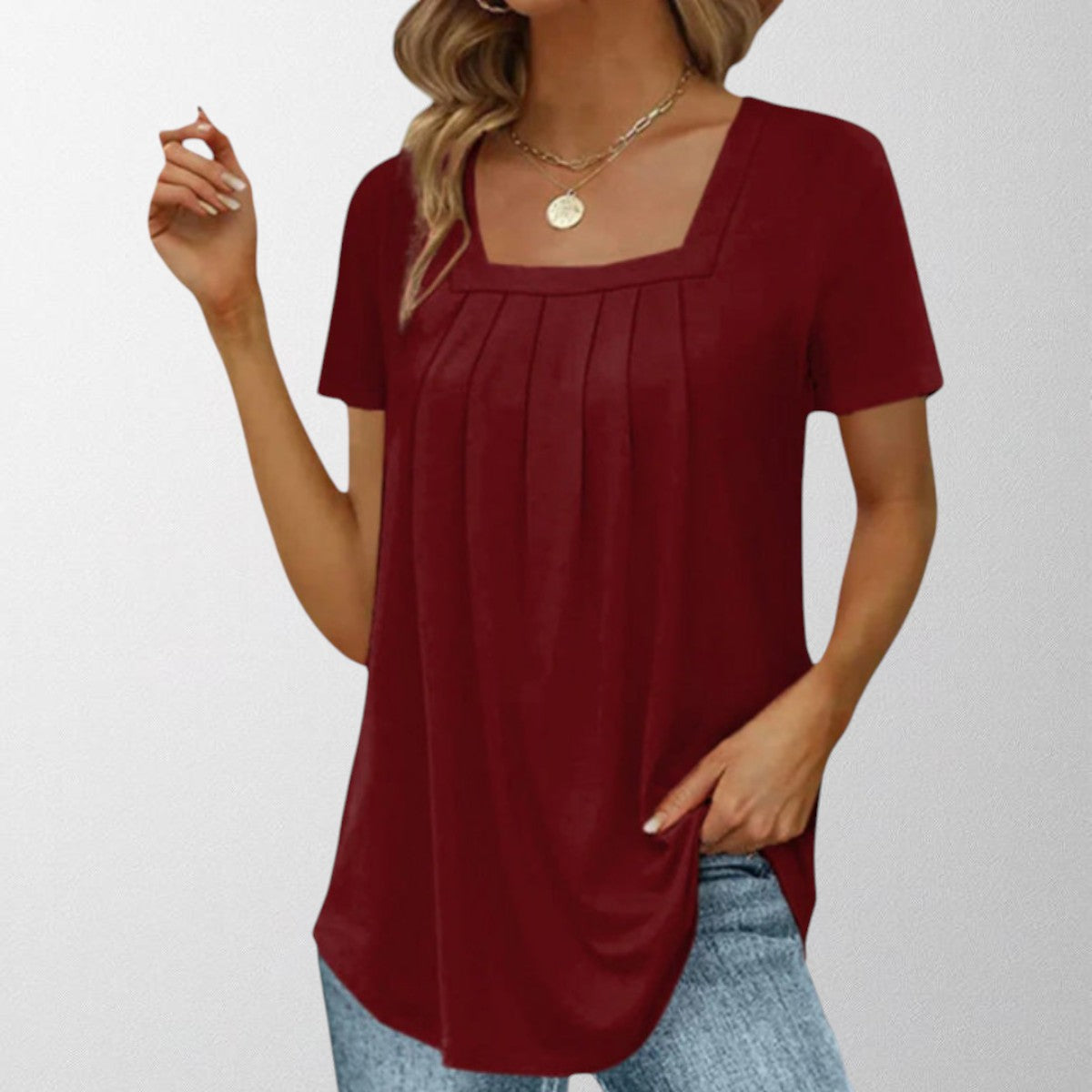 Light Pleated Blouse for Summer for Women