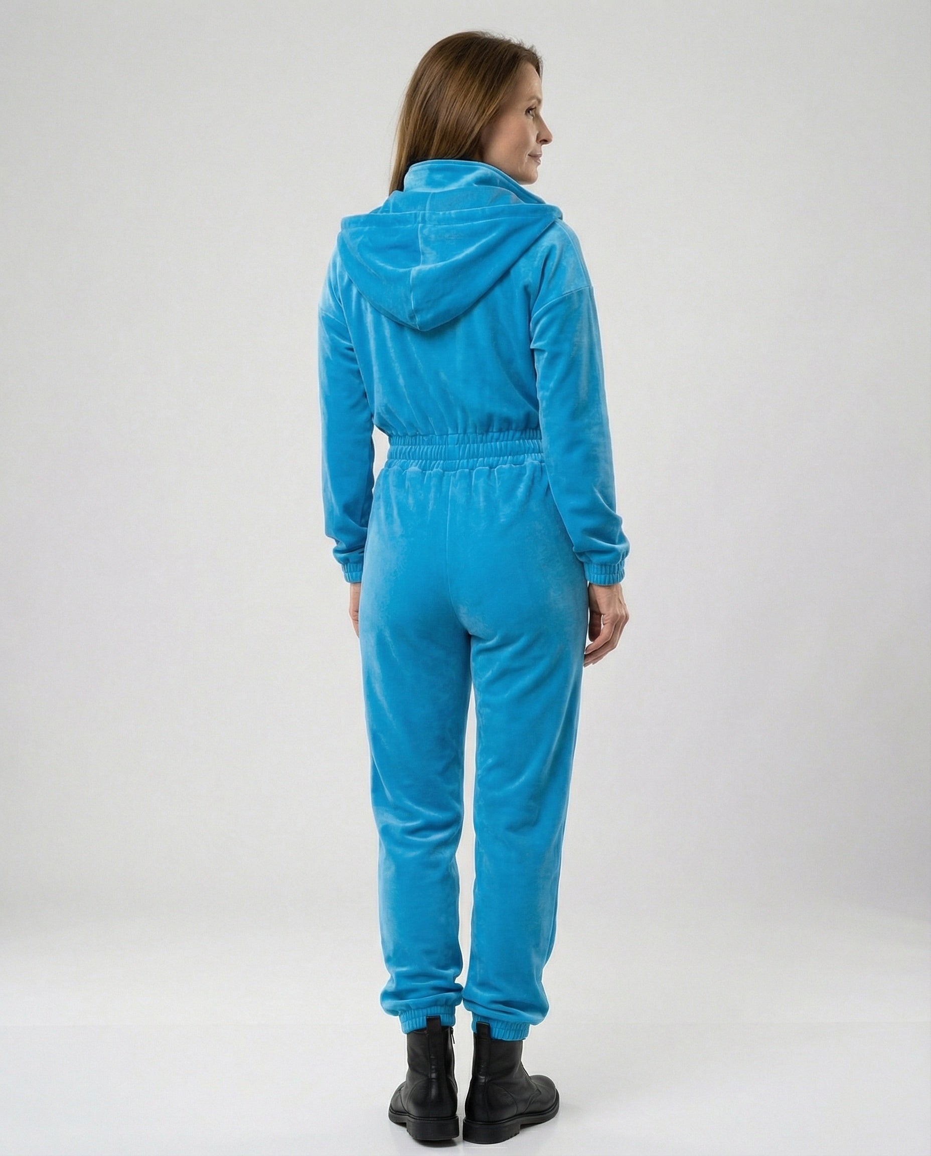 Mono Casual con Capucha de Mezcla de Algodón para Mujer