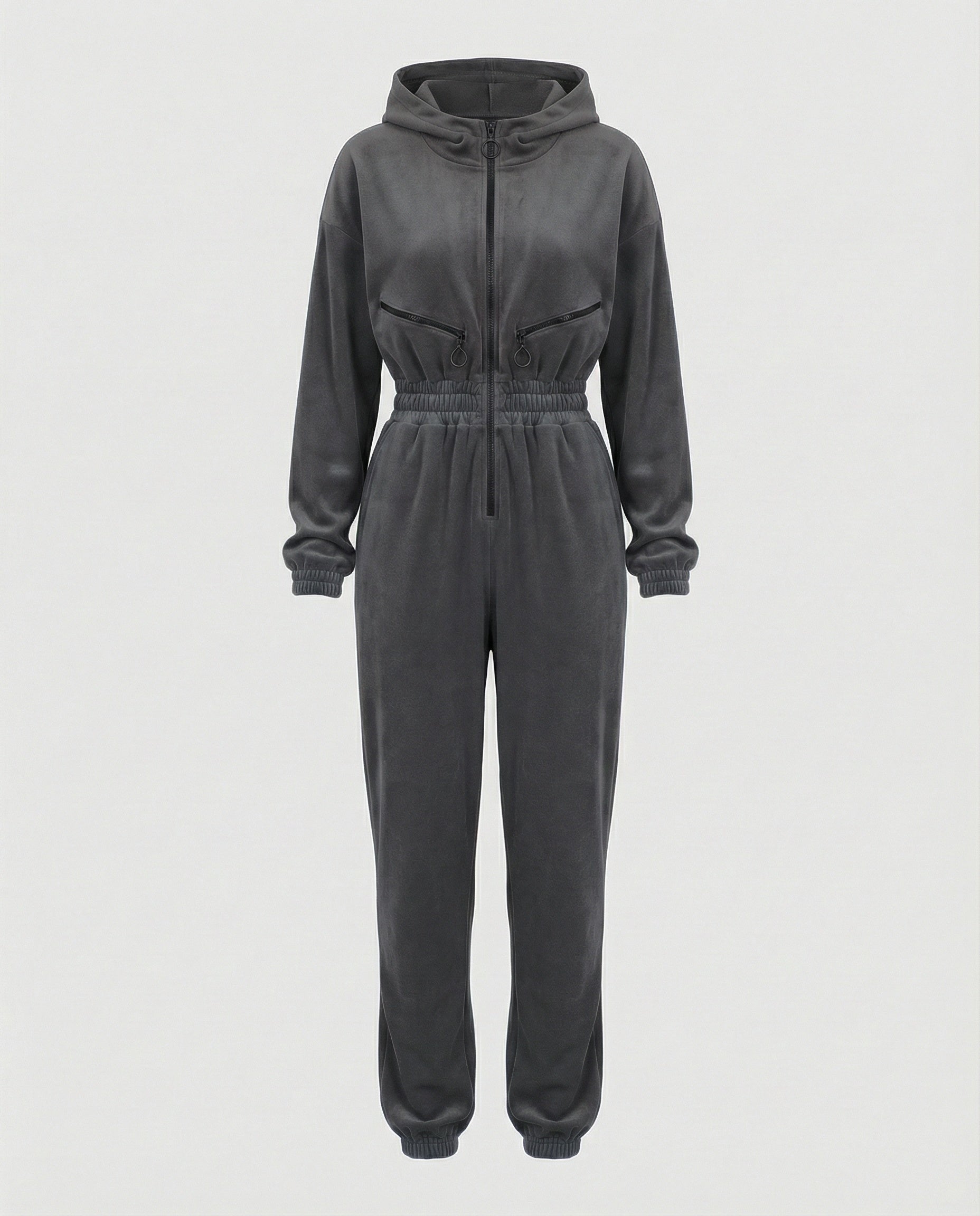 Mono Casual con Capucha de Mezcla de Algodón para Mujer